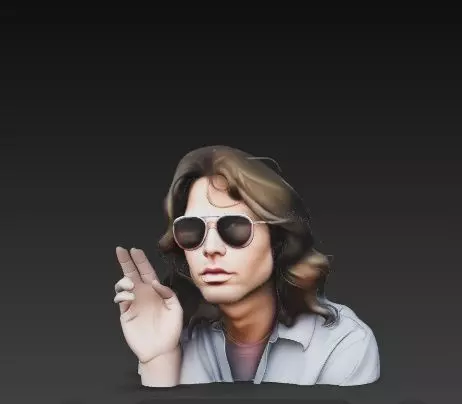 Jim Morrison The Doors Frontman 3D model 3D print model