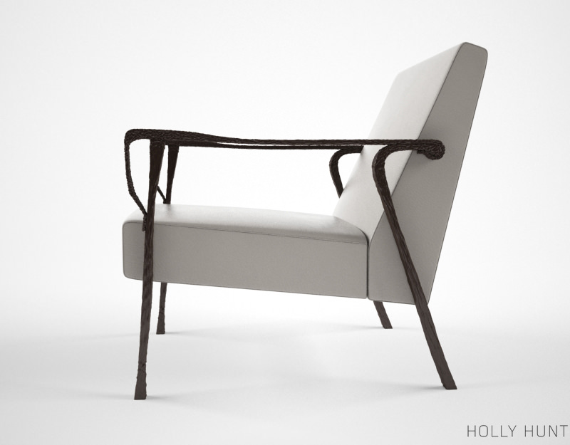 Holly Hunt Dublin lounge chair 3D model_3