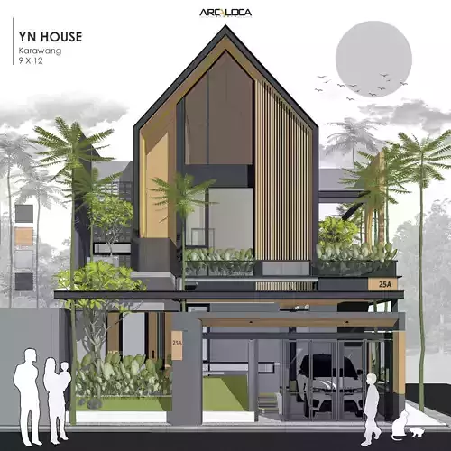 3D Model Japandi Minimalist Modern House Architecture 3D model 2