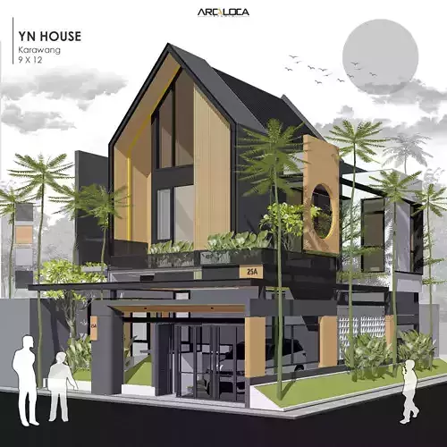 3D Model Japandi Minimalist Modern House Architecture 3D model