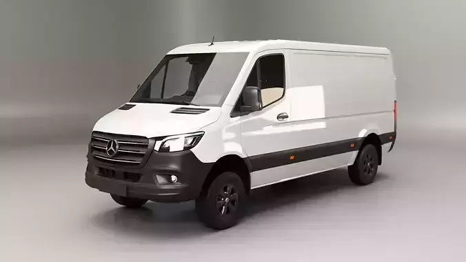Sprinter Van Poly Mercedes Sprinter Body pack VR / AR / low-poly | CGTrader