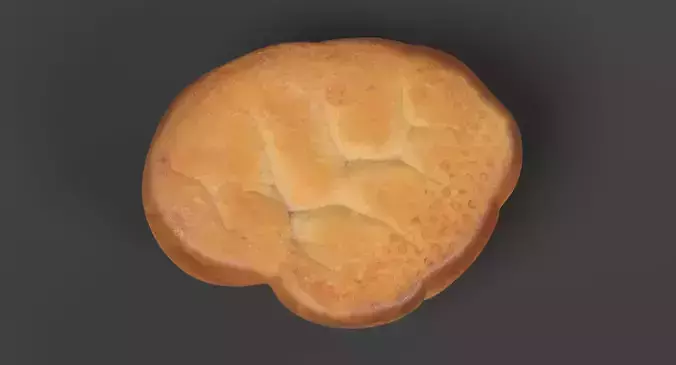 White Roll - Bakery Product 3D model 7