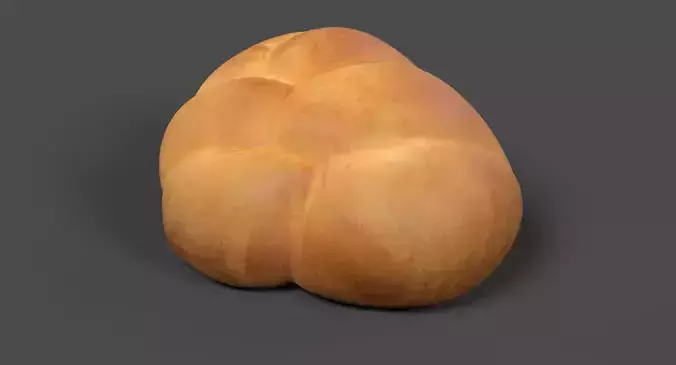 White Roll - Bakery Product 3D model 6