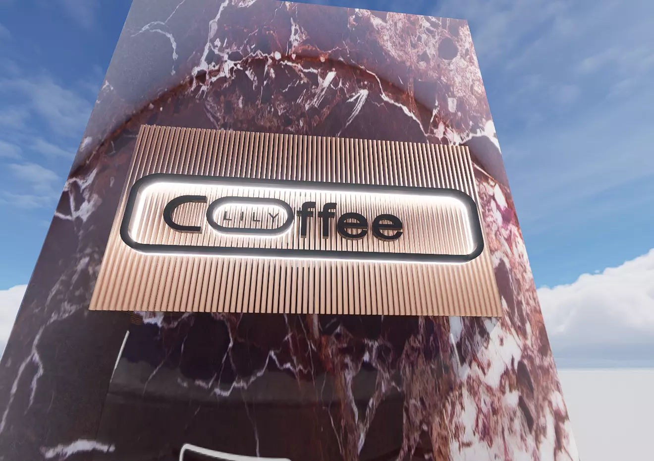 Coffee LILY logo 3D model