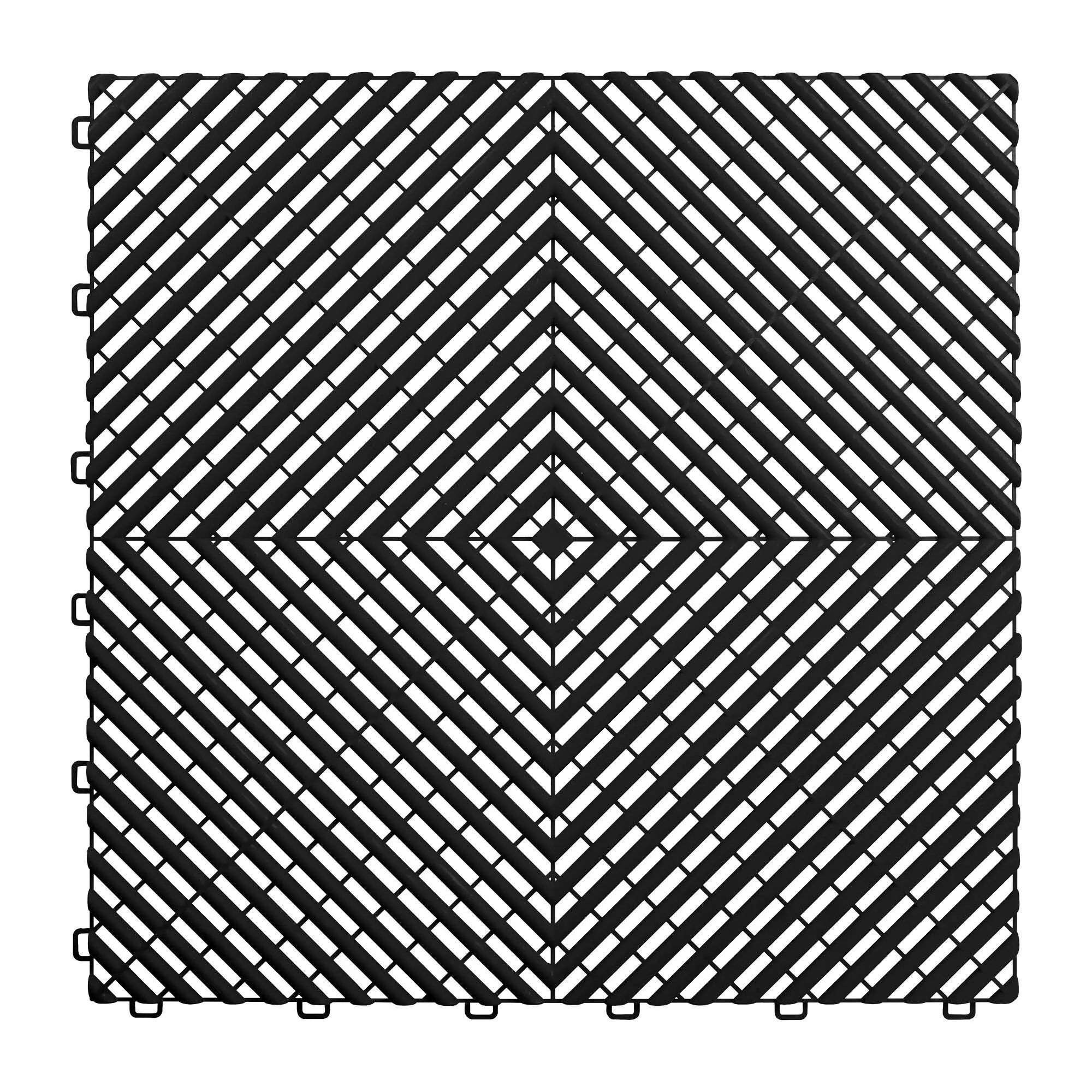 BLACK PERFORATED PP FLOOR TILE 3D model