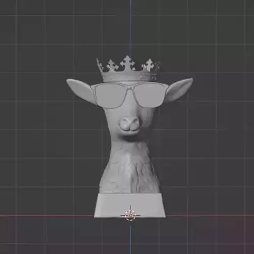 goat with crown 