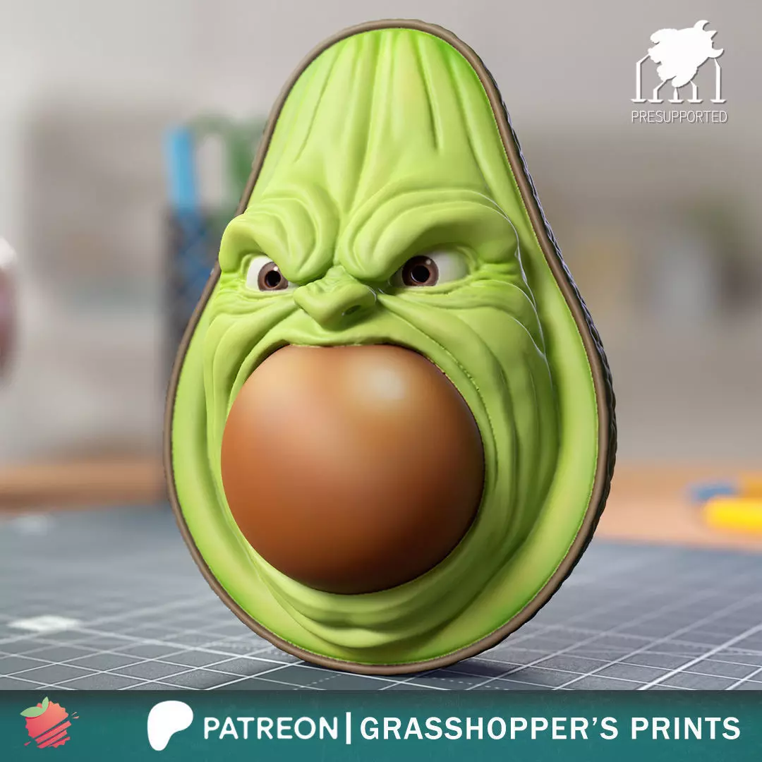 Angry Avocado - Silent one 3D print model