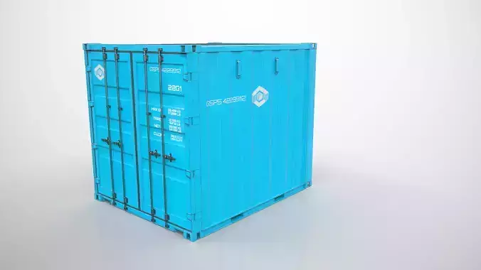 Intermodal Shipping Container 10-foot-long Blue