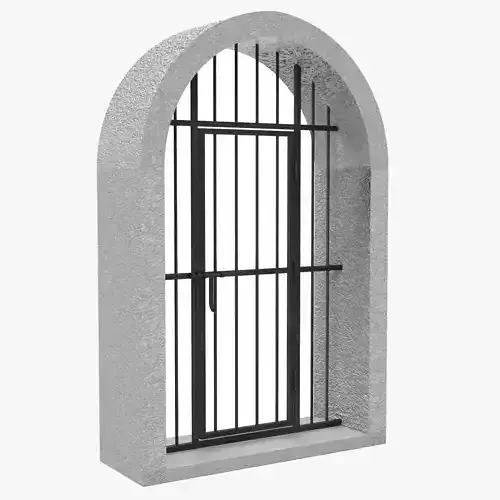 Infrastructure Structure Concrete Arched Grate 3D model