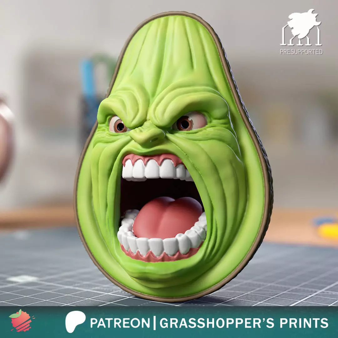 Angry Avocado - Screaming One 3D print model