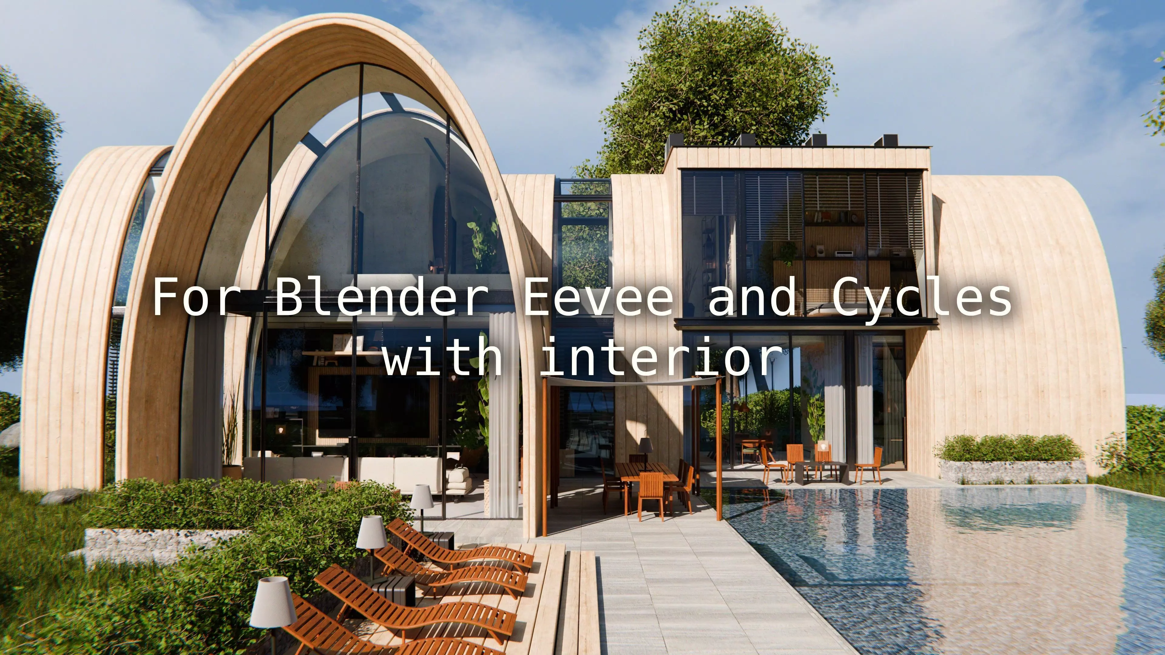 2026 Modern Modular House 7 for Blender Eevee and Cycles 3D model