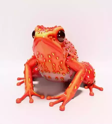 Strawberry Frog Toadberry toy 3D print model 3