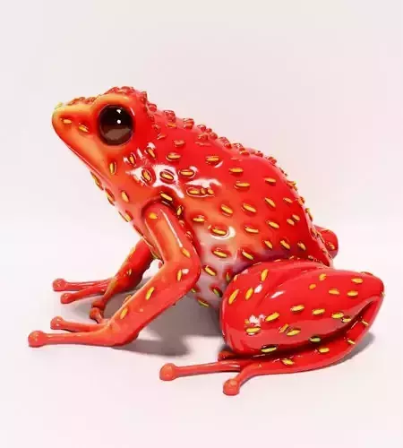 Strawberry Frog Toadberry toy 3D print model 7