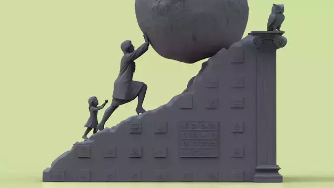 Weight of the World - Modern Sisyphus Allegory