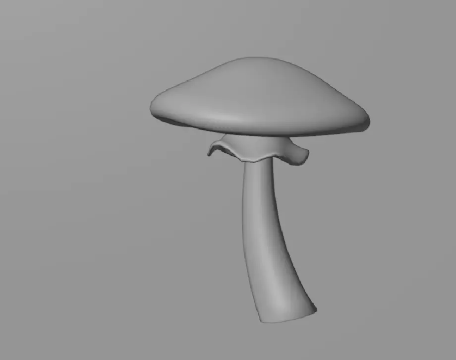 Mushroom with simple texture Free 3D model