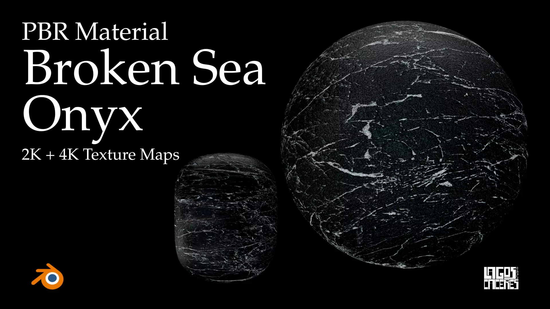 PBR Broken Sea Onyx - 2k and 4K Texture Set Texture