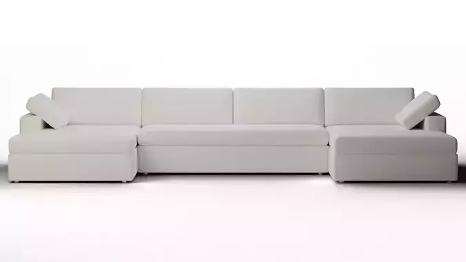 Dream Square Upholstered Sectional - Cloud-Style Lounge Sofa