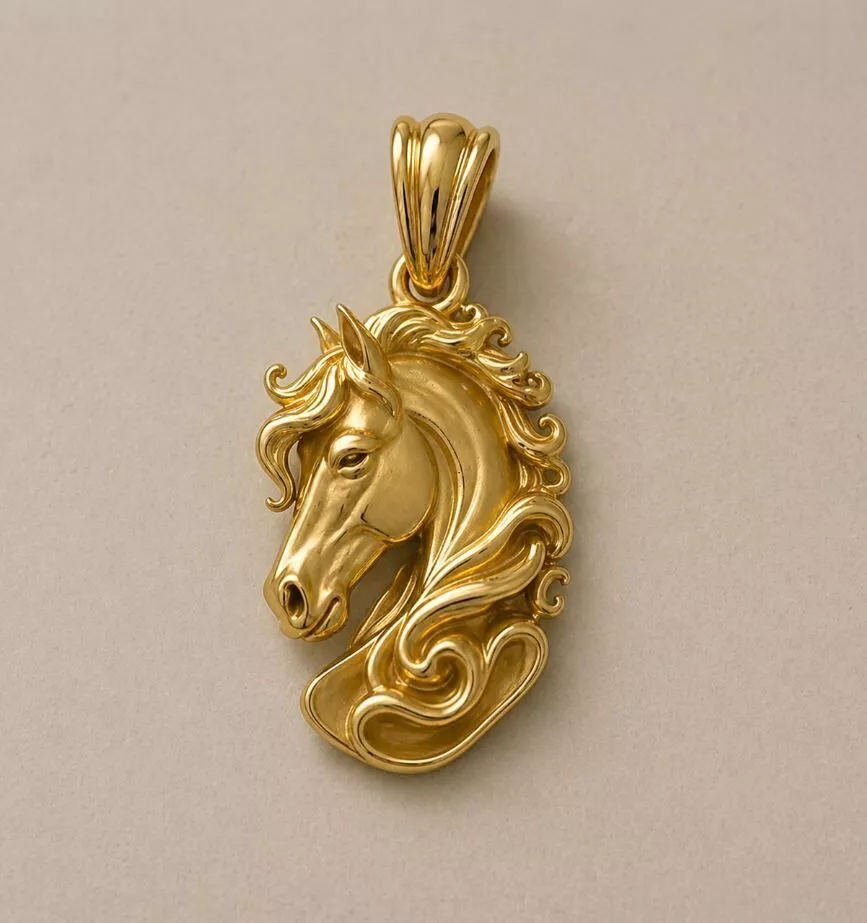 Horse pendant 3D print model