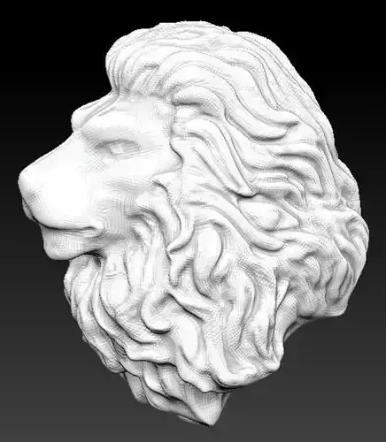 lion head bust
