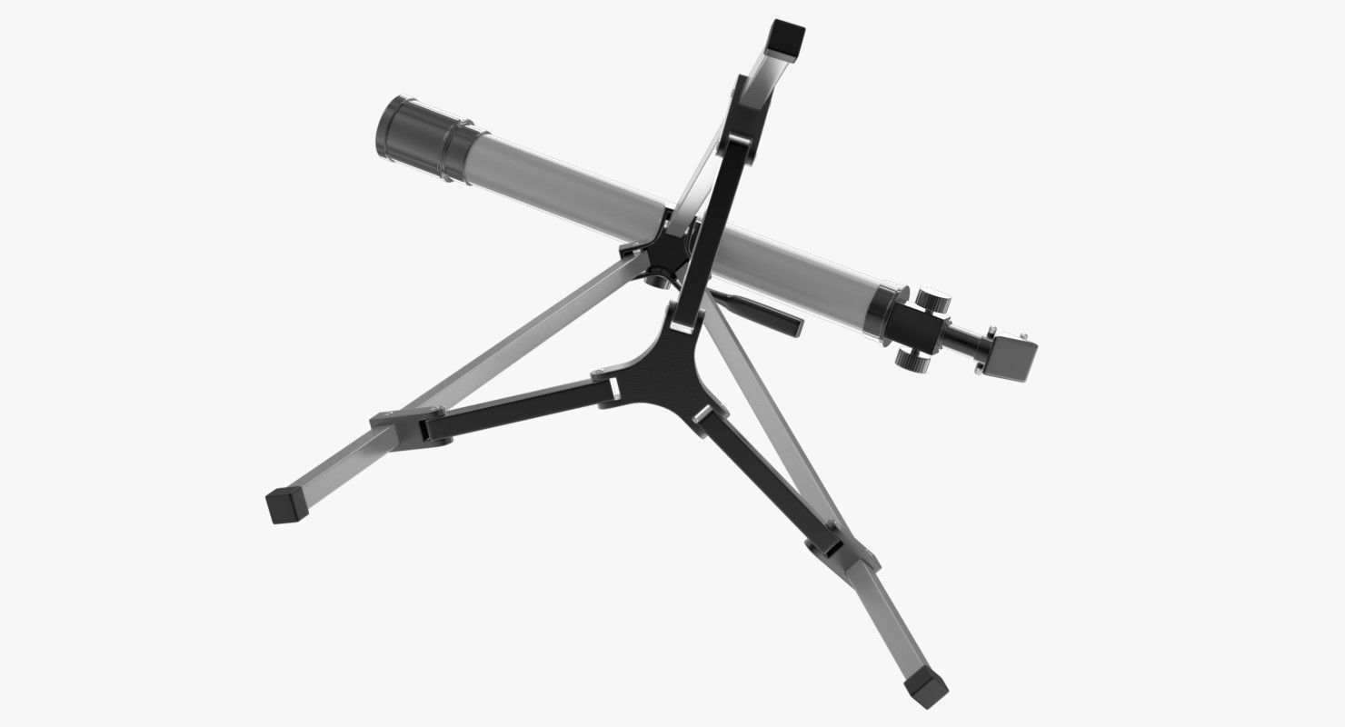 Telescope on tripod 3D model_6