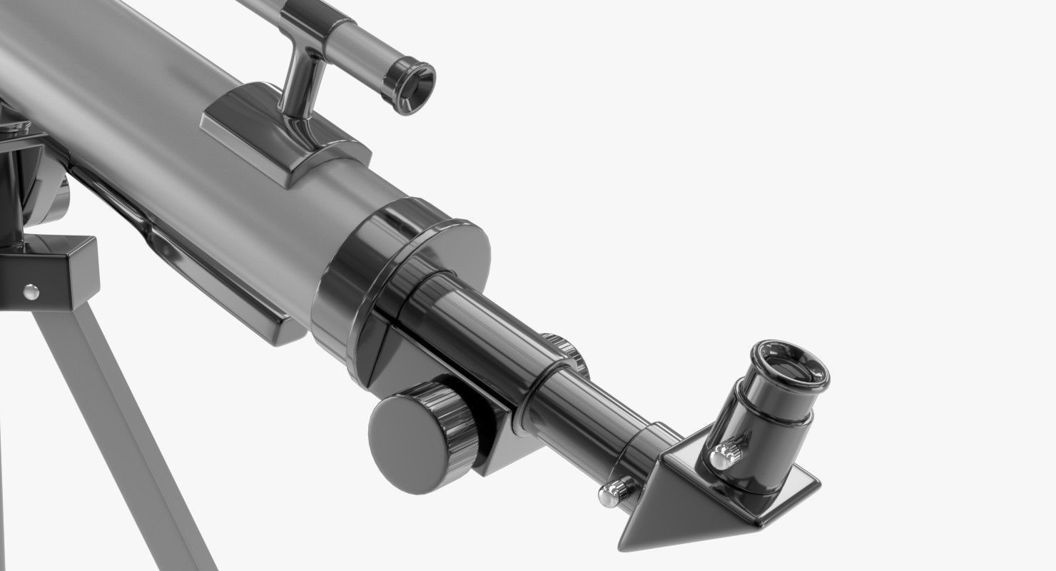Telescope on tripod 3D model_7