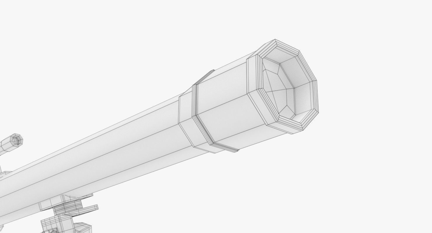 Telescope on tripod 3D model_13