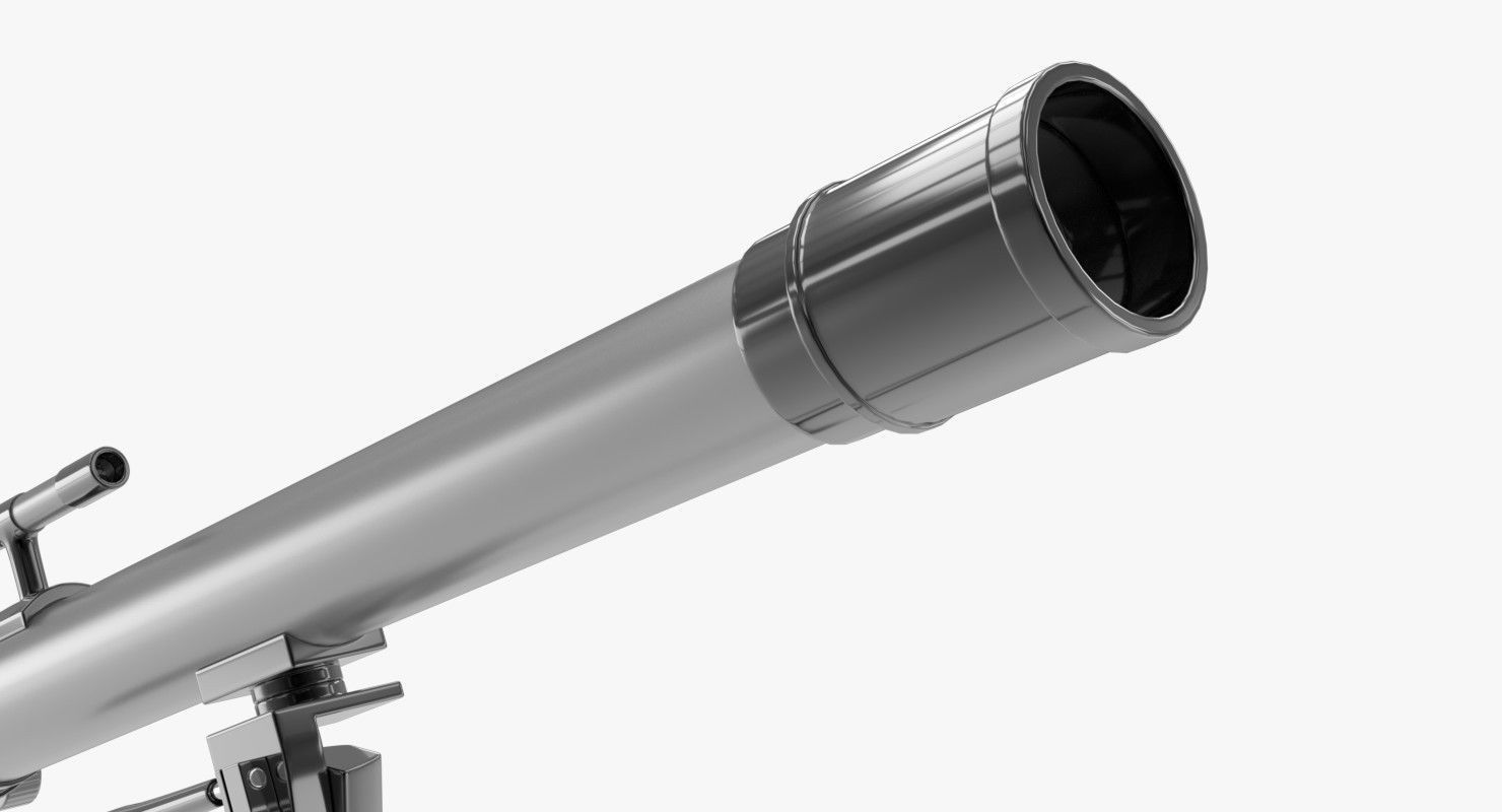 Telescope on tripod 3D model_4