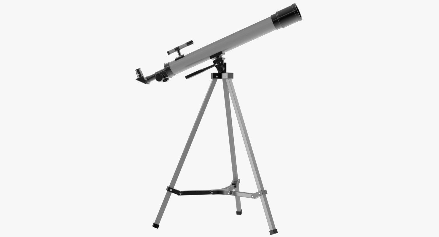 Telescope on tripod 3D model_1