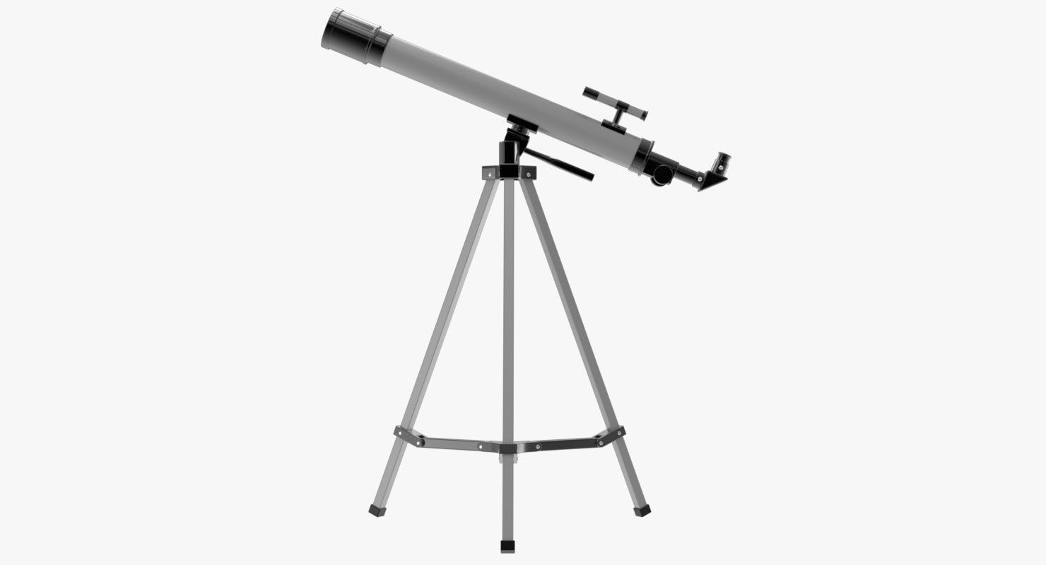 Telescope on tripod 3D model_3