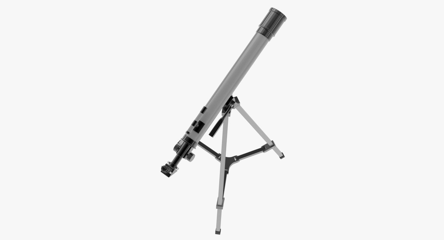 Telescope on tripod 3D model_2