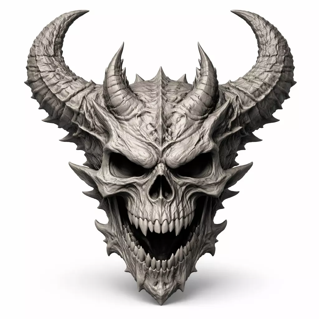 Demonic Infernal Skull 3D print model