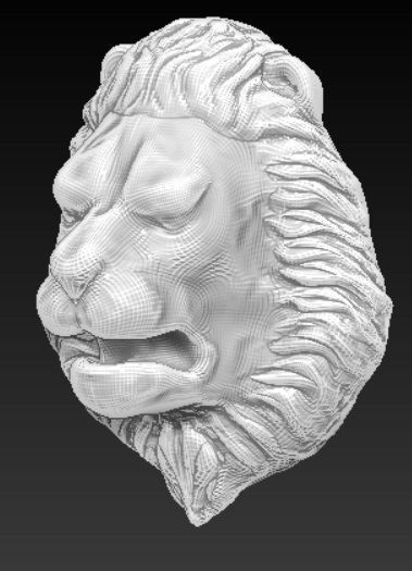 lion statue door knocker 3D print model_7