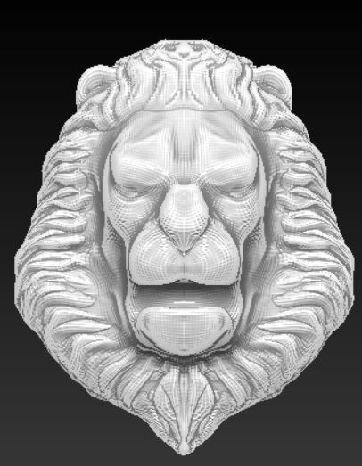 lion statue door knocker 3D print model_4