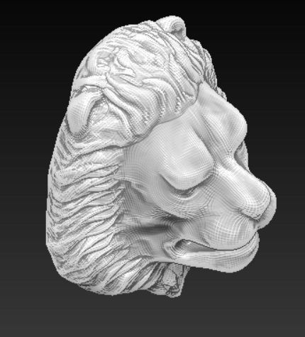 lion statue door knocker 3D print model_5