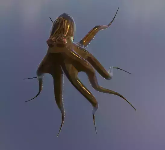 Realistic 3D octopus 3D model