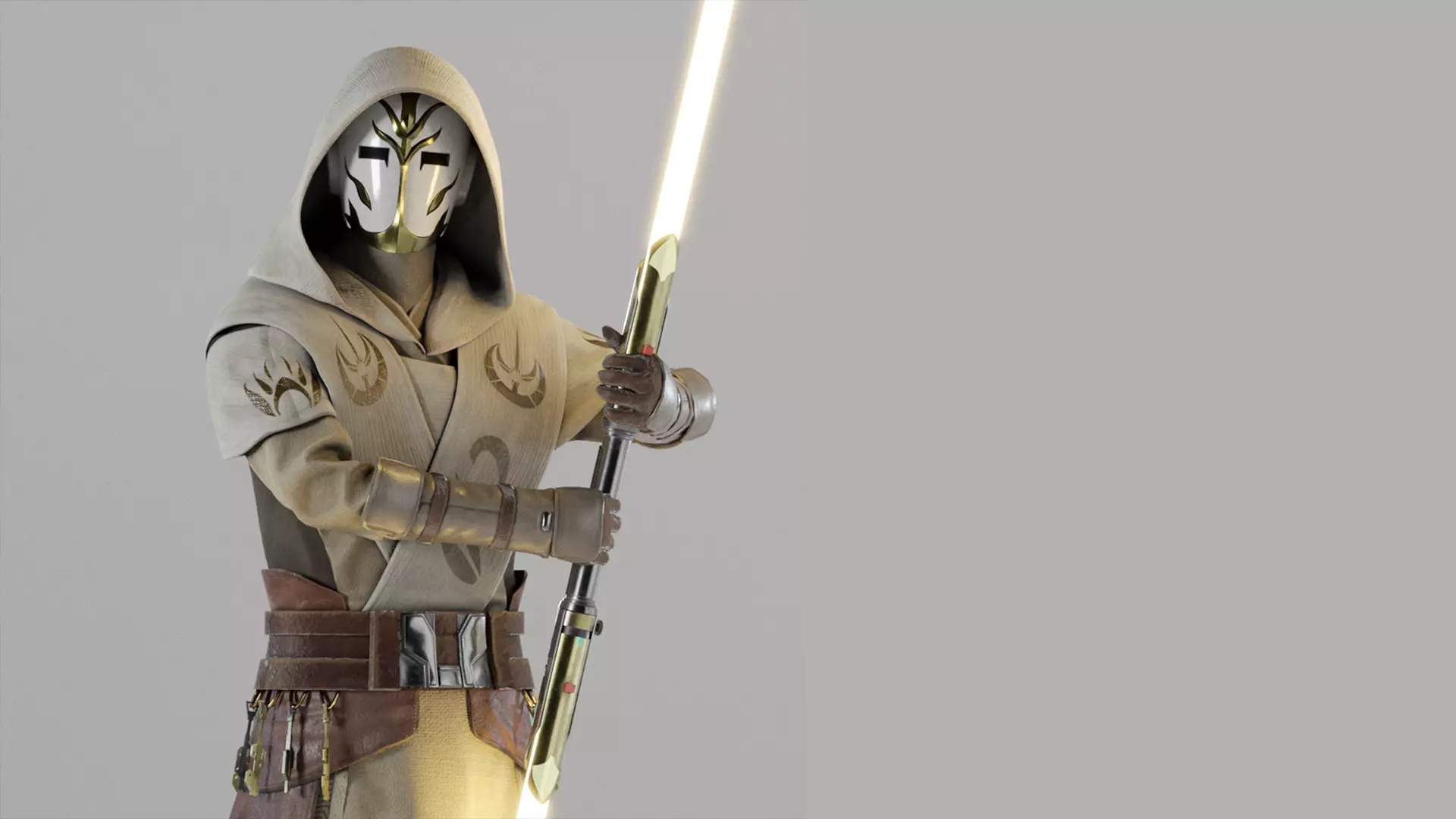 Star Wars-Jedi Temple Guard Game Ready Rigged Low-poly Low-poly 3D model
