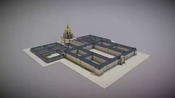 Les Invalides Low-poly 3D model