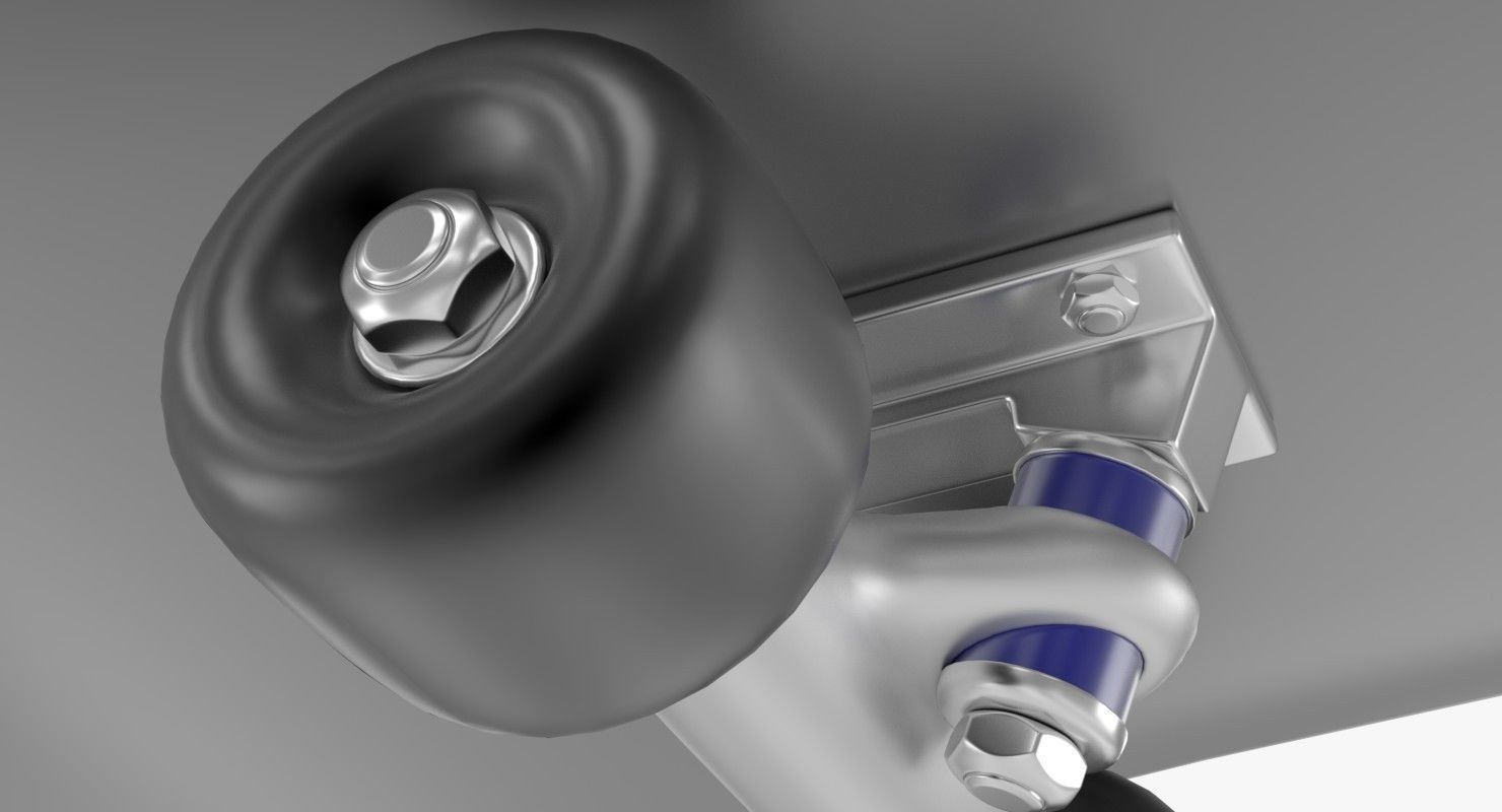 Skateboard with flames transparent 3D model_5