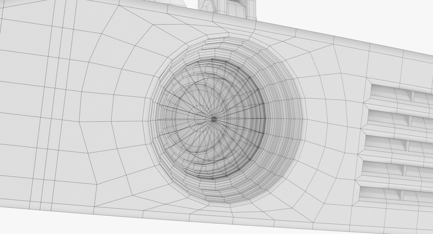 Projector machine with handle 3D model_10