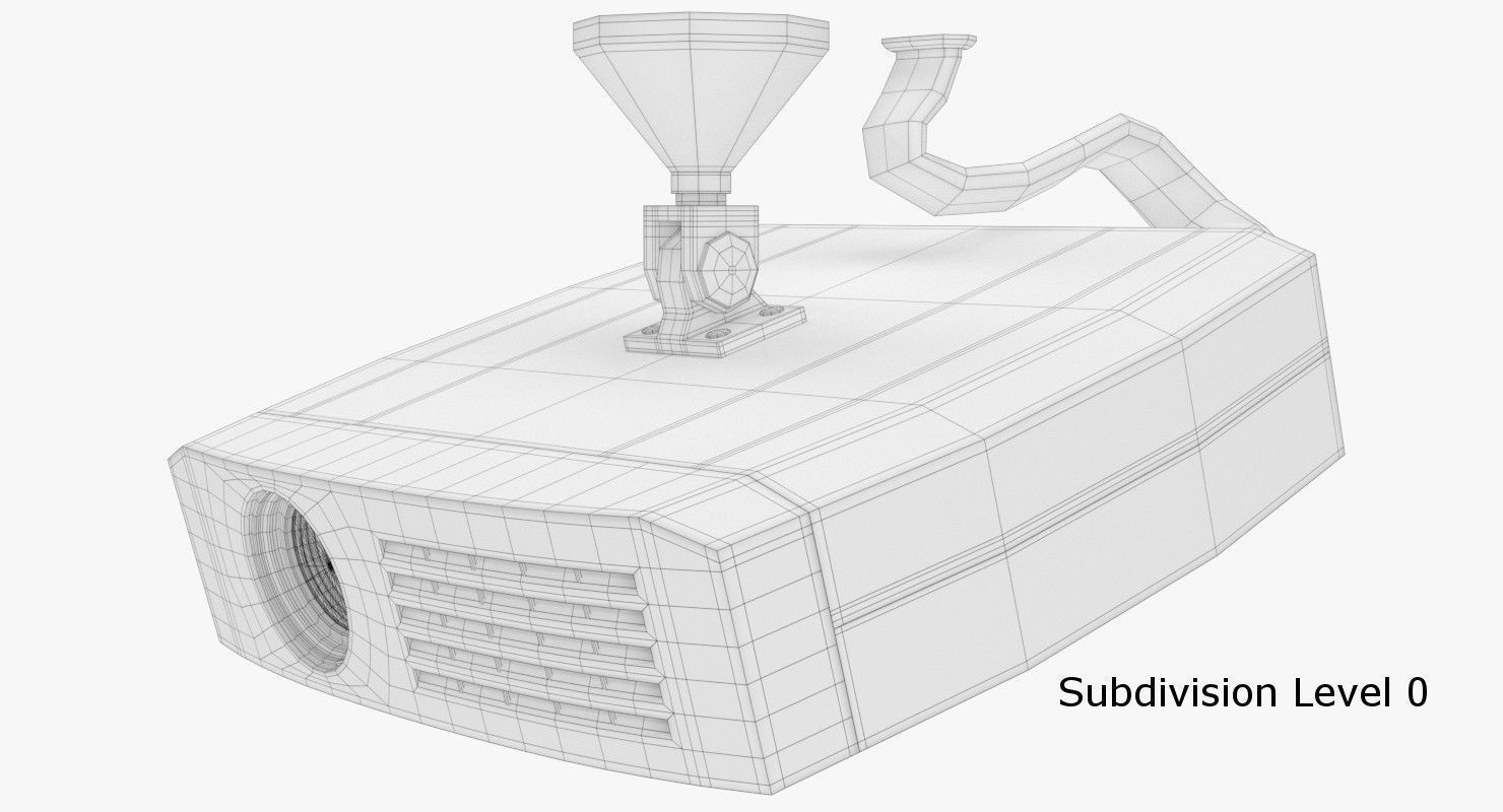 Projector machine with handle 3D model_7