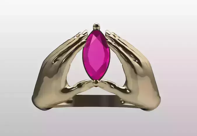 HAND RING GEMS 3D model