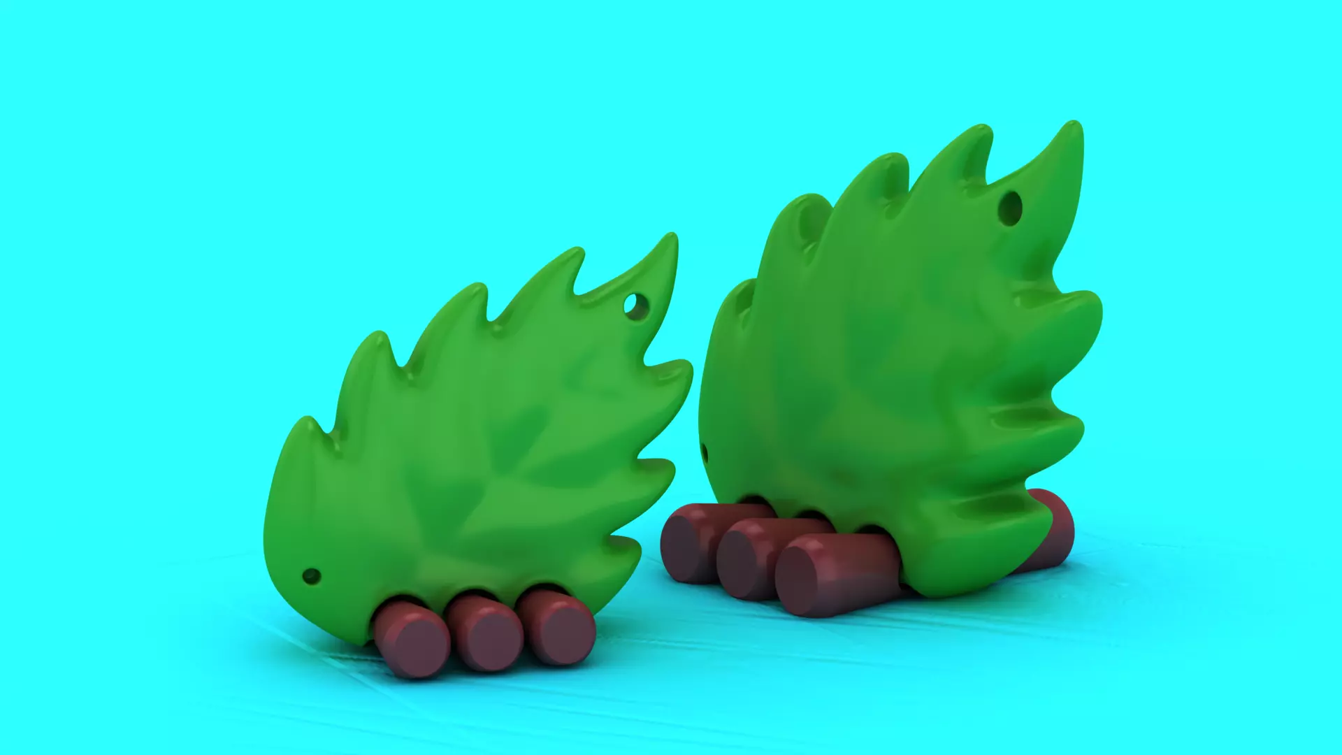 Leaf Roller Toy Car Cute 3D Printable Nature-Inspired Model 3D print model