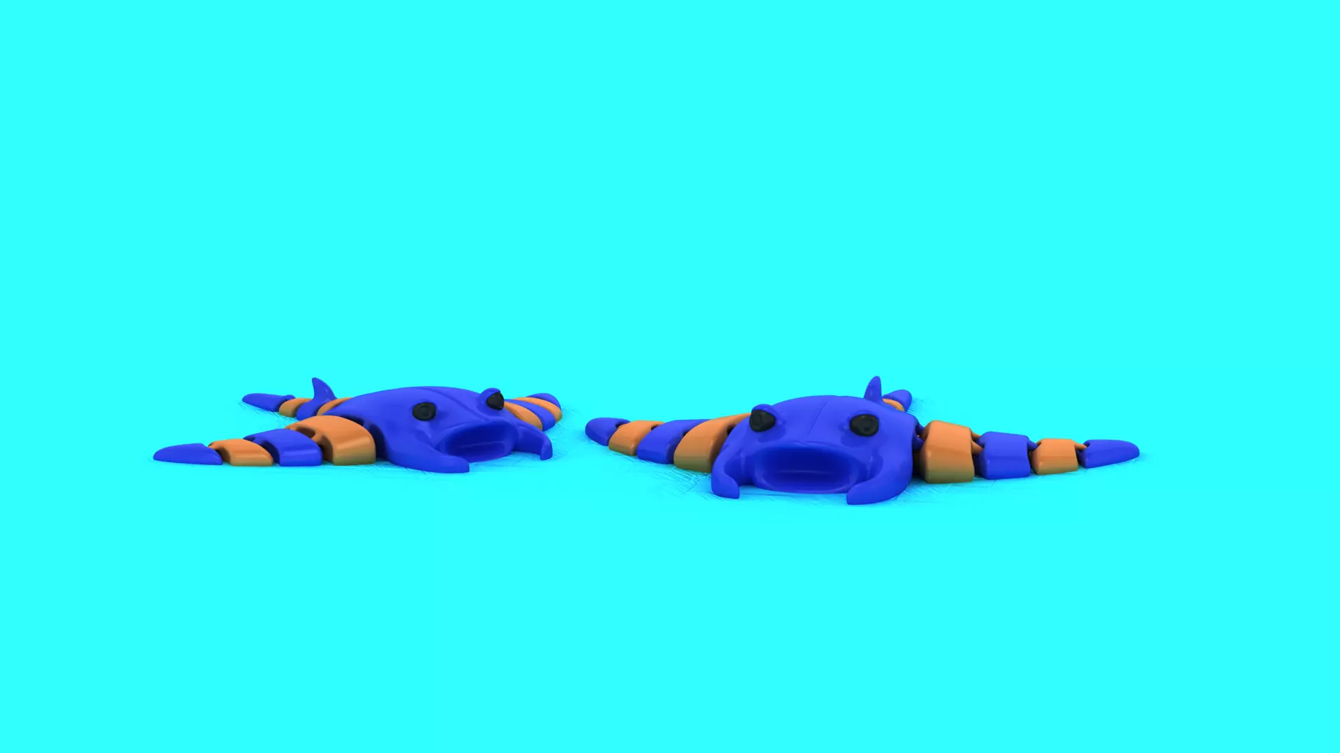 Articulated Lobster Flexi Toy 3D Printable Cute Sea Creature 3D print model