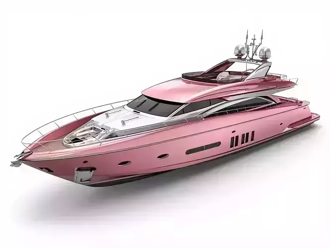 Luxury Sleek Sport Yacht 3D Model