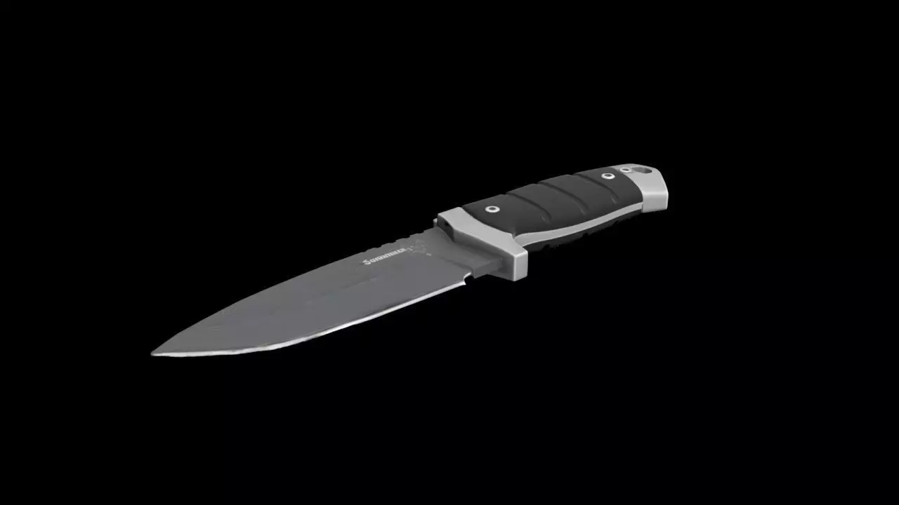 damascus knife 3d model 3D model