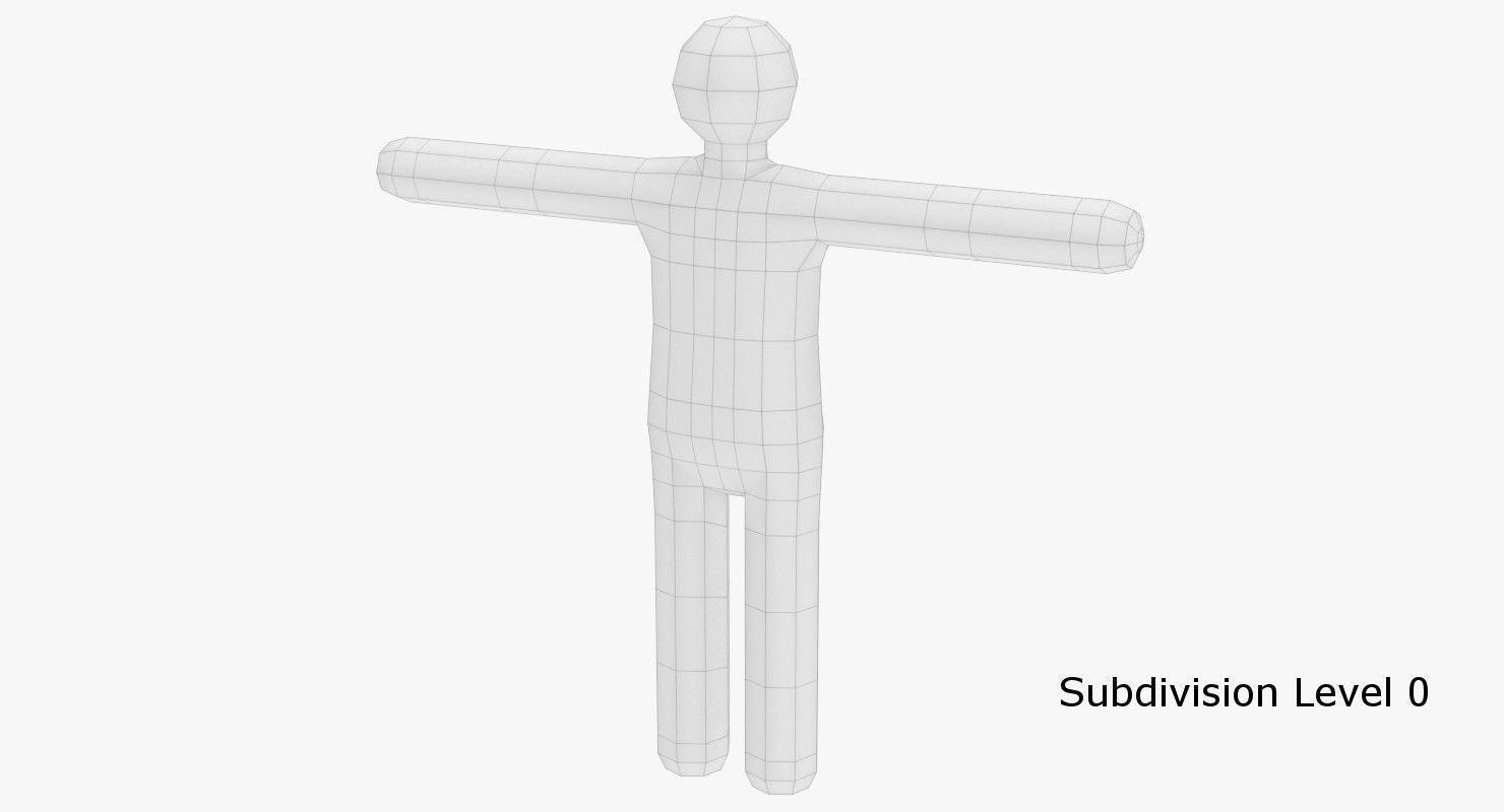 Stickman human 3D model_4