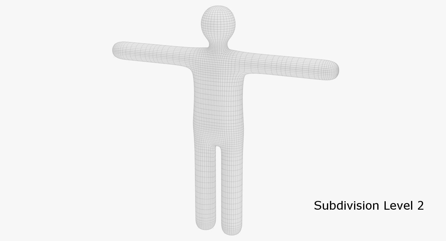 Stickman human 3D model_6