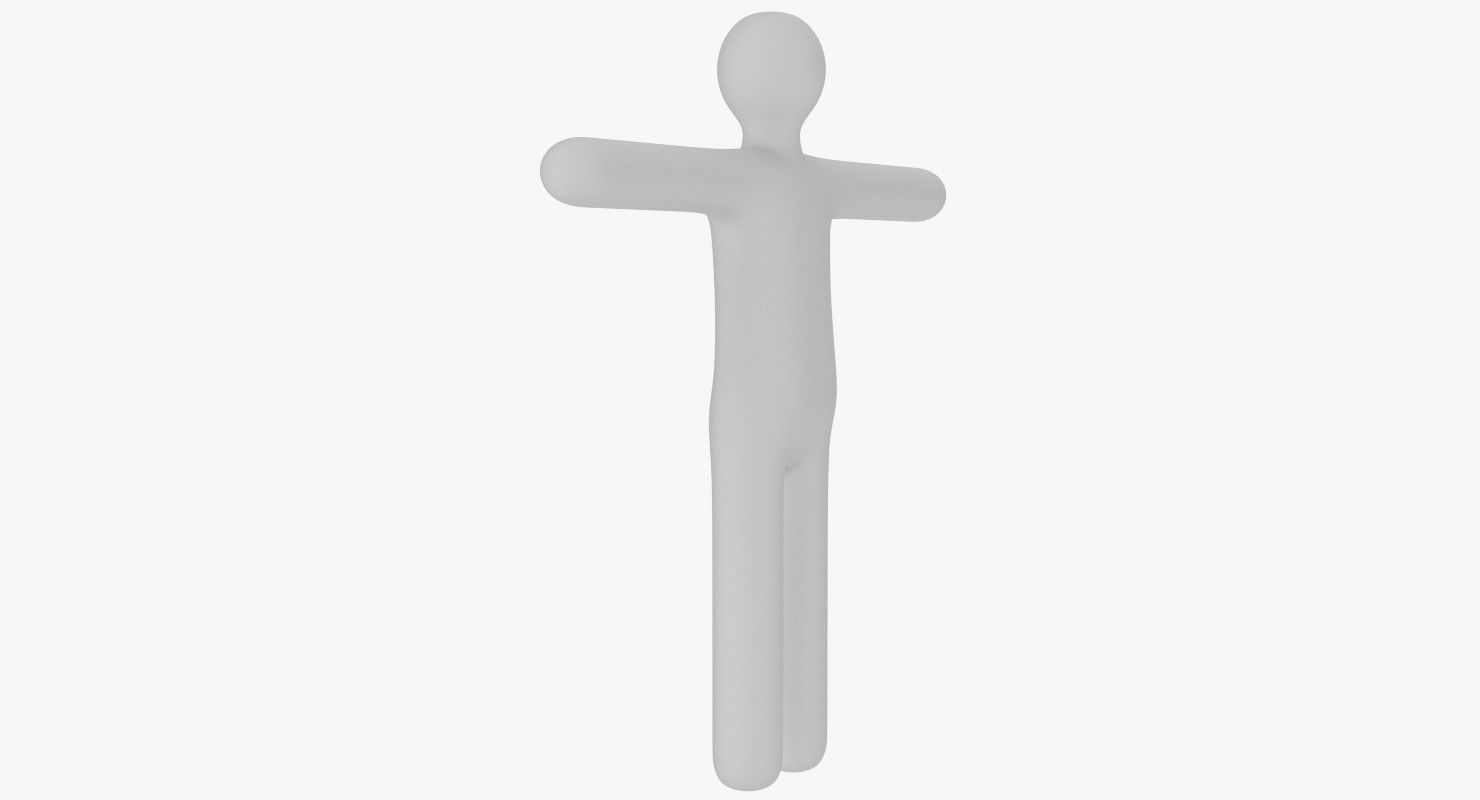 Stickman human 3D model_1