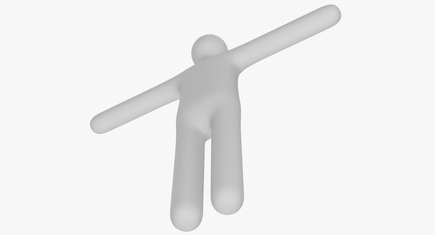 Stickman human 3D model_3