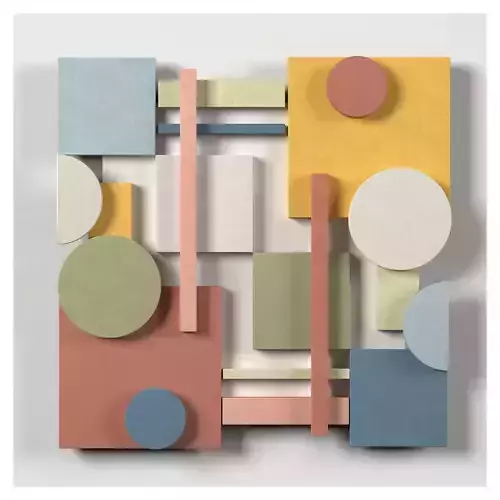 Wall Colored shapes Decoration - 45x45 - Collection - Part 2